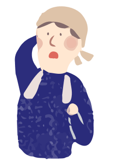 頭にターバンを巻いた男性のイラスト