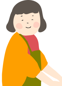 エプロンをつけた女性のイラスト